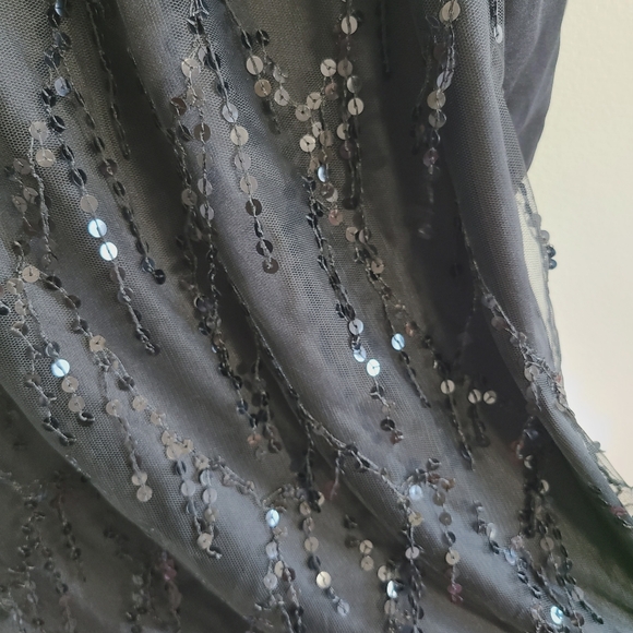 BloomChic Black Wrap Sequins Dress - Picture 7 of 10